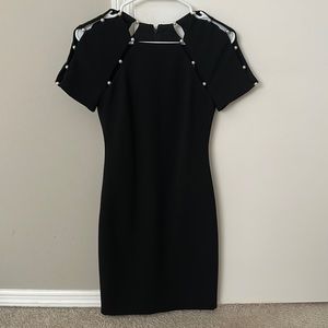 Alice and Olivia Fitted Stretch Pearl Dress